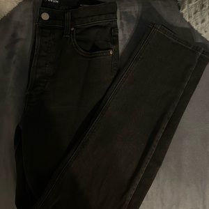 ARITZIA black jeans: size 25, the yoko high rise slim 28L, denim forum